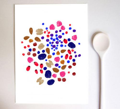 ANEK | BERRIES & NUTS - FOOD PRINT | アートプリント/ポスター (50x70cm)