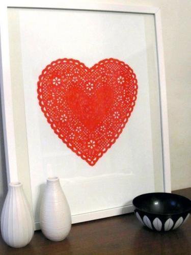 ASHLEY GOLDBERG | HEART DOILY ART PRINT | アートプリント/ポスター