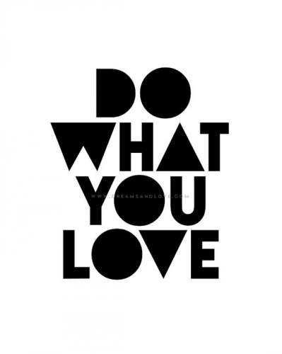 THE LOVE SHOP | DO WHAT YOU LOVE (black) | A4 アートプリント/ポスター