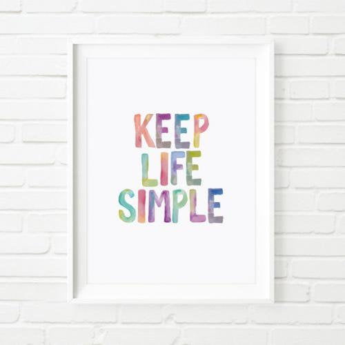 THE MOTIVATED TYPE | KEEP LIFE SIMPLE (colour) | A3 アートプリント/ポスター