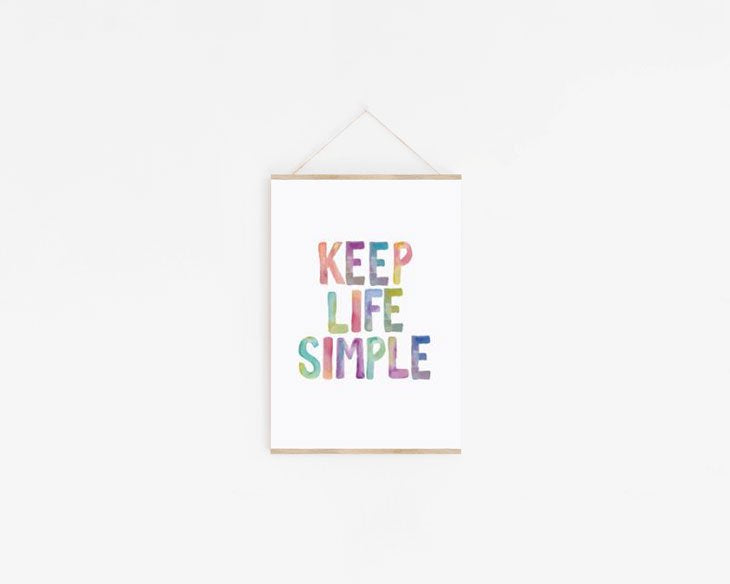 THE MOTIVATED TYPE | KEEP LIFE SIMPLE (colour) | A3 アートプリント/ポスター