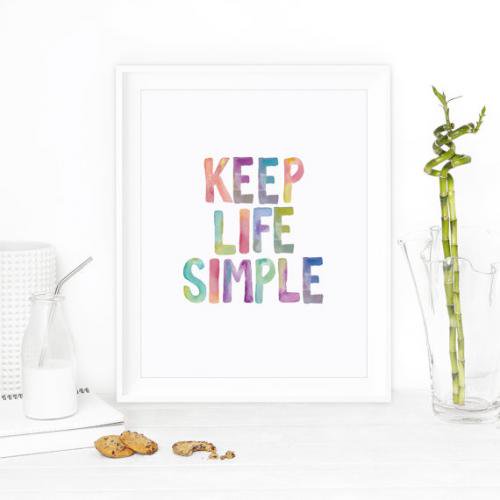 THE MOTIVATED TYPE | KEEP LIFE SIMPLE (colour) | A3 アートプリント/ポスター