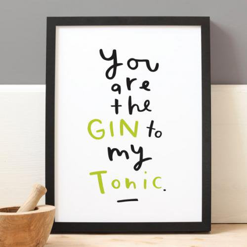 OLD ENGLISH CO. | YOU ARE THE GIN TO MY TONIC | A4 アートプリント/ポスター