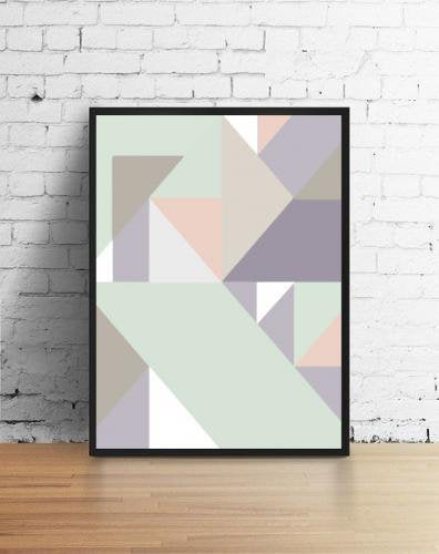 LOVELY POSTERS | TRIANGLES #2 (pastel) | A3 アートプリント/ポスター