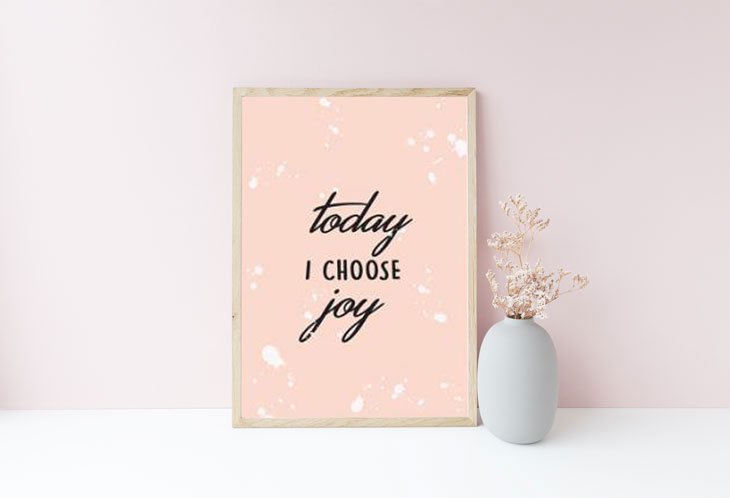 LOVELY POSTERS | TODAY I CHOOSE JOY | A3 アートプリント/ポスター【北欧 シンプル おしゃれ】