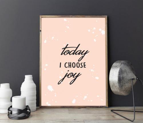 LOVELY POSTERS | TODAY I CHOOSE JOY | A3 アートプリント/ポスター【北欧 シンプル おしゃれ】