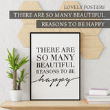 LOVELY POSTERS | THERE ARE SO MANY BEAUTIFUL REASONS TO BE HAPPY | A3 アートプリント/ポスター 北欧 シンプル おしゃれ