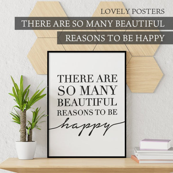 LOVELY POSTERS | THERE ARE SO MANY BEAUTIFUL REASONS TO BE HAPPY | A3  アートプリント/ポスター 北欧 シンプル おしゃれ